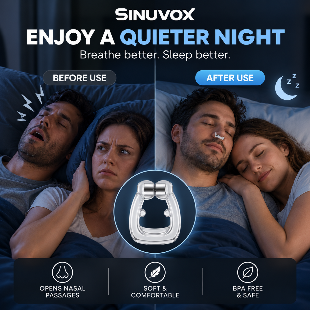 Sinuvox™ Nose Clip - 30 - Days Money Back Guarantee