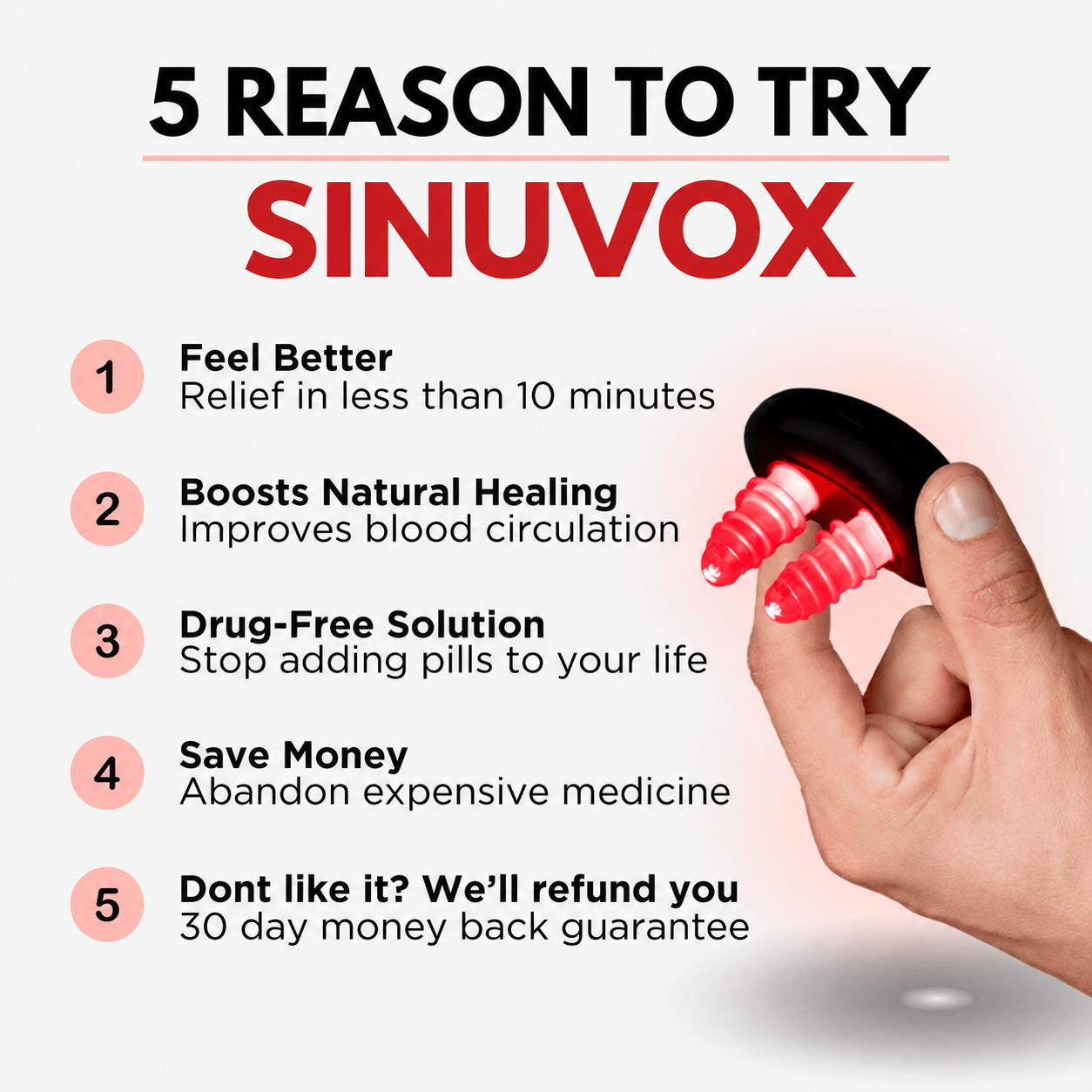 Sinuvox Red Light Nasal Device