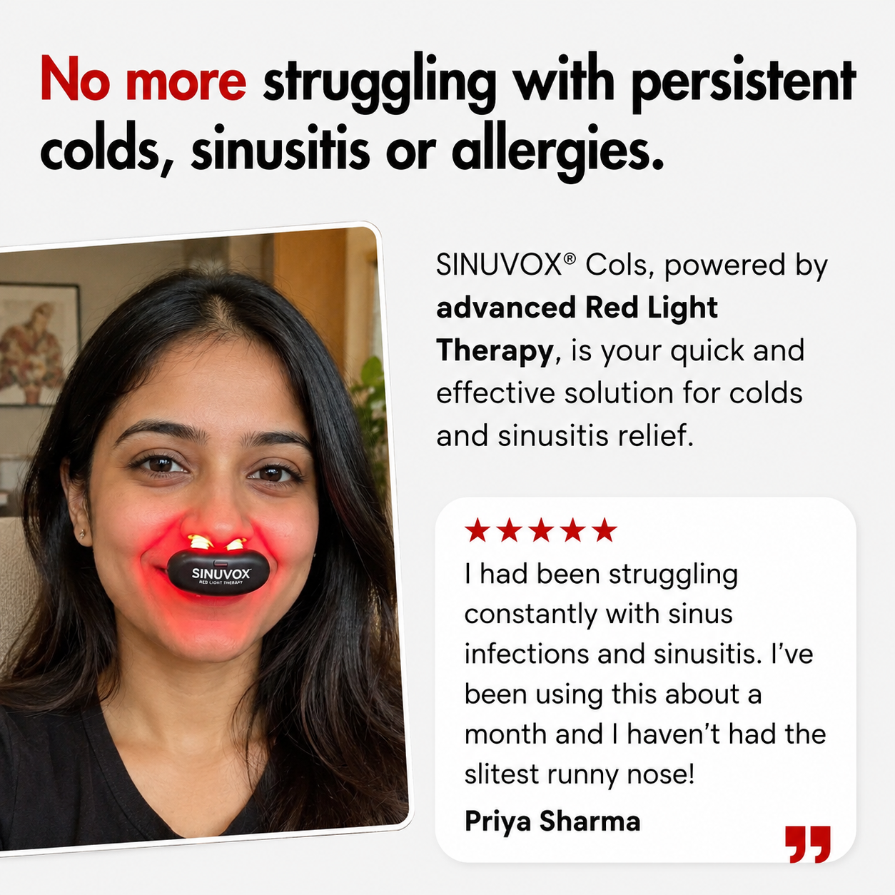 Sinuvox Red Light Nasal Device