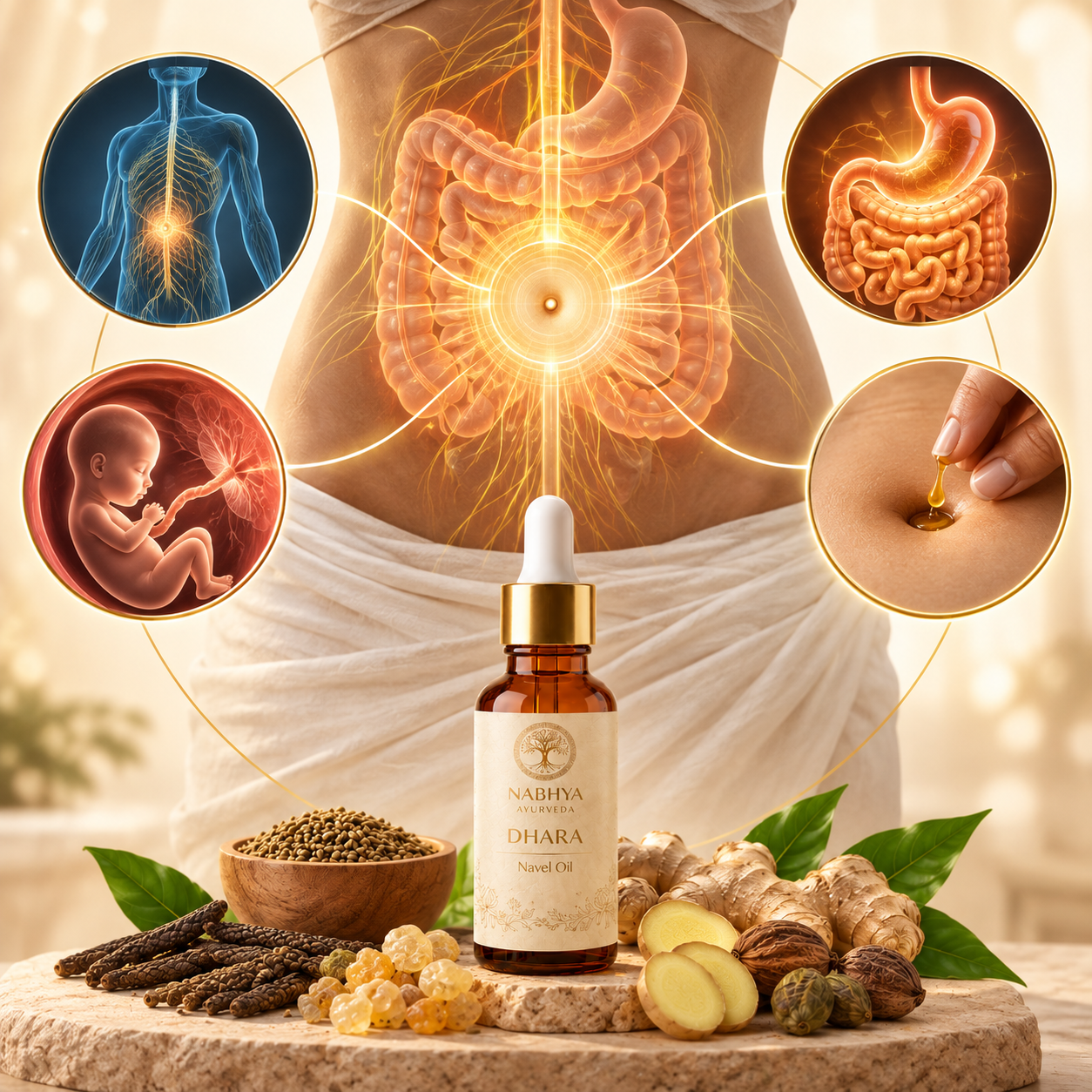 Sinuvox Nabhya Dhara | Balanced Belly Button Oil